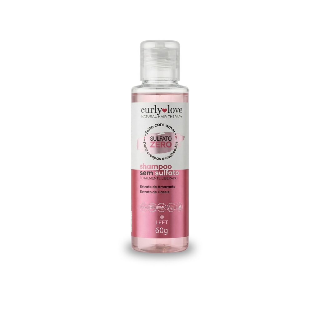 Mini Shampoo Sulfato Zero Curly Love 60 ml
