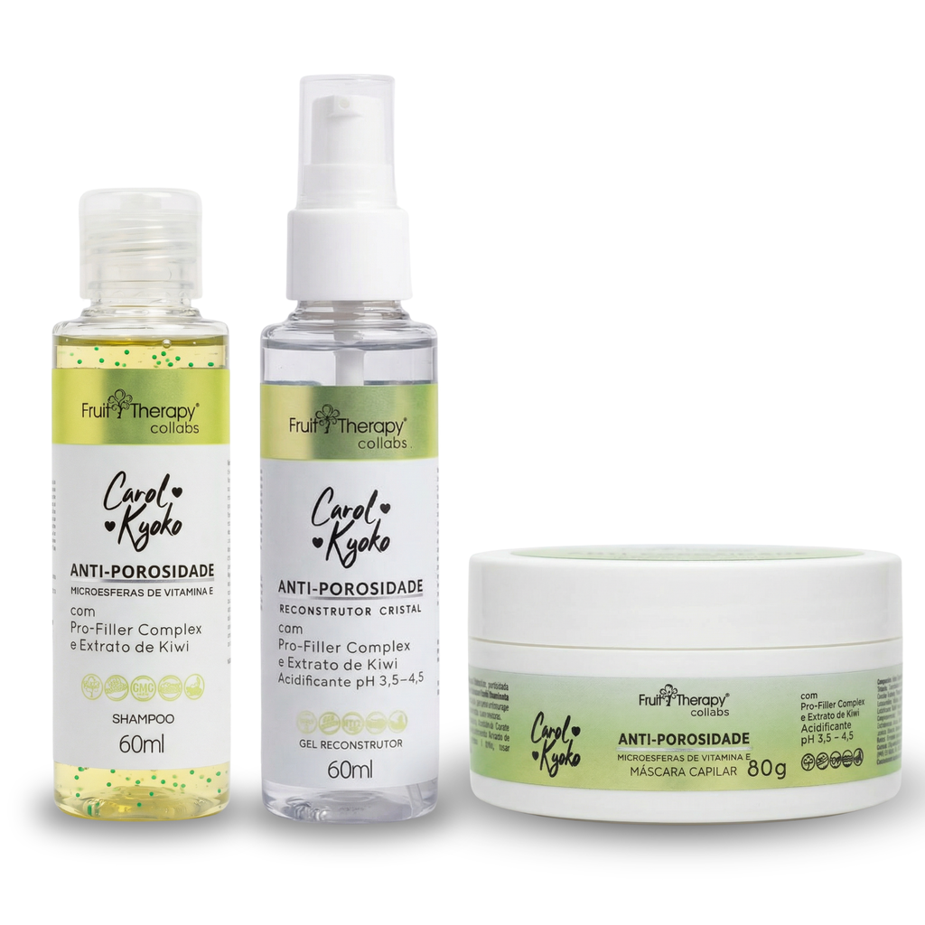 Kit Mini Carol Kyoko Anti-Porosidade (kit mini c/ 3 Produtos)