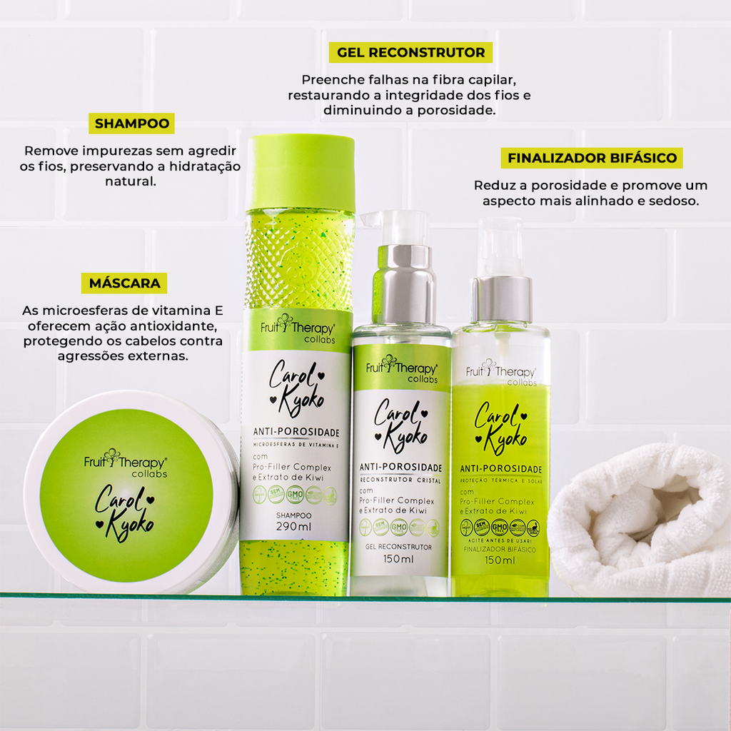 Kit Anti-Porosidade 4 itens | Fruit Therapy Collabs Carol Kyoko