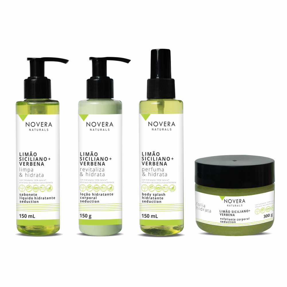 Kit Corporal Novera Naturals Limão Siciliano + Verbena - 4 itens