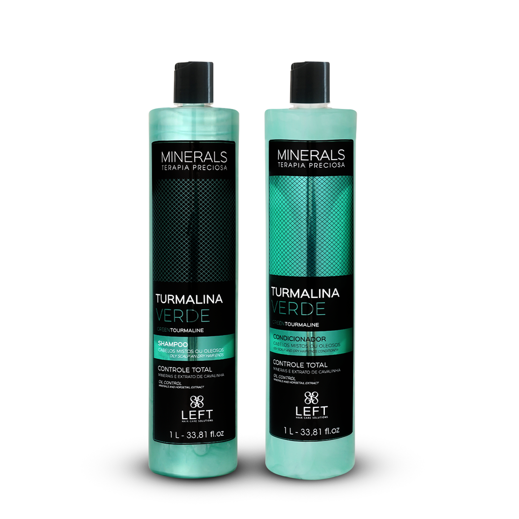 Kit Shampoo + Condicionador Minerals Turmalina Verde 2x1L Cabelos Mistos ou Oleosos