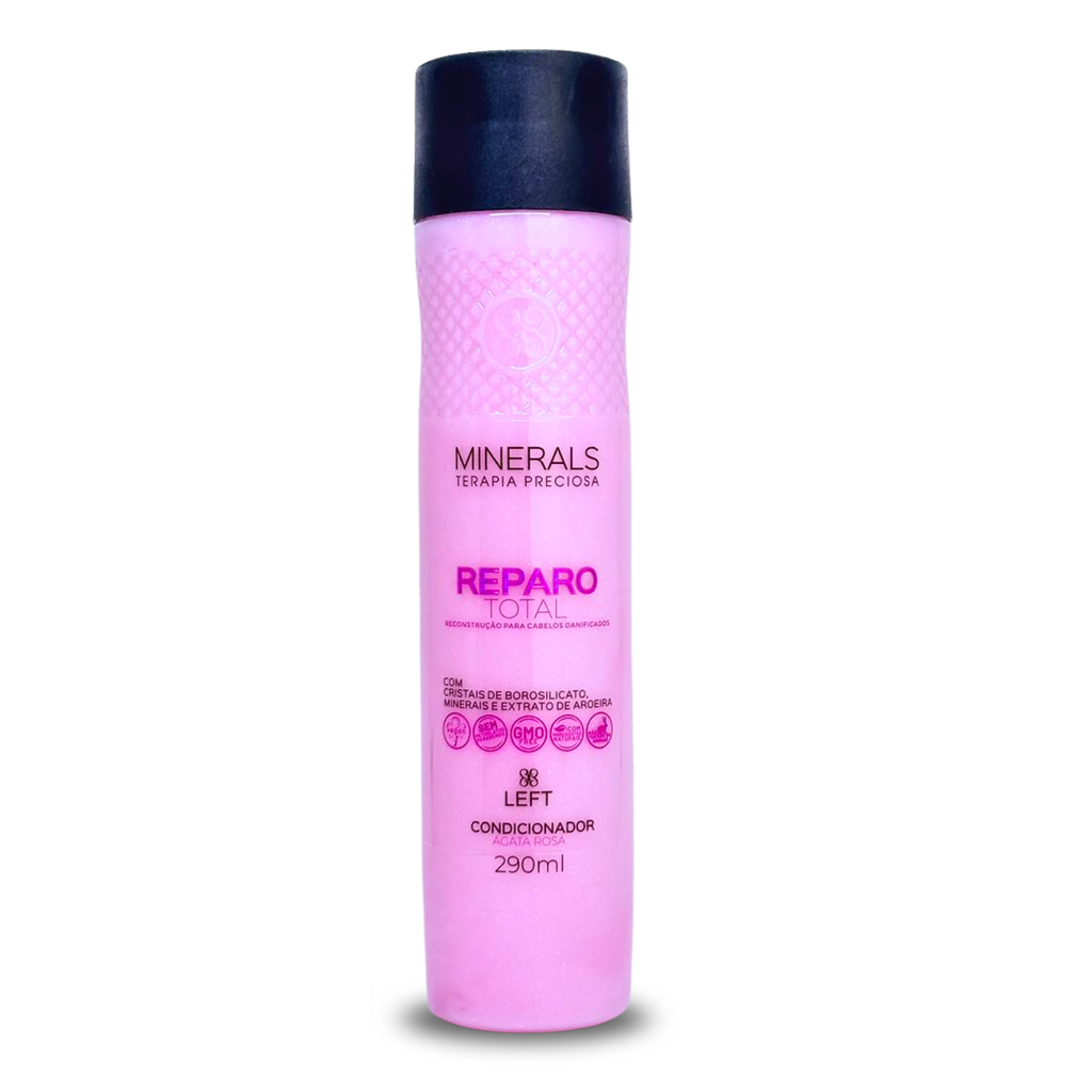 Kit Shampoo + Condicionador Reparo Total Ágata Rosa 2x290ml Cabelos Danificados