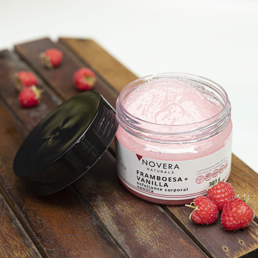 Kit Corporal Novera Naturals Framboesa + Vanilla - 4 itens