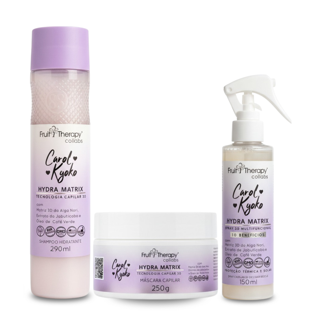Kit Hydra Matrix Carol Kyoko c/ 3 Produtos | Fruit Therapy Collabs Carol Kyoko
