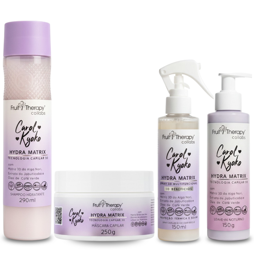 Kit Hydra Matrix Completo c/ 4 itens | Fruit Therapy Collabs Carol Kyoko