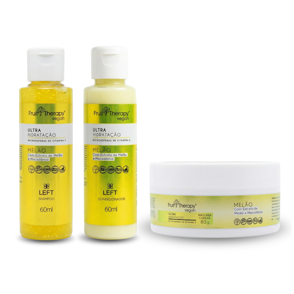 Kit Mini Fruit Therapy Melão Ultra Hidratação c/ 3 Produtos