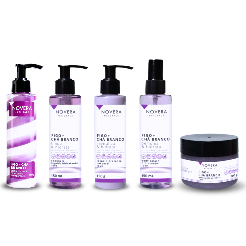 Kit Corporal Novera Naturals Figo + Chá Branco - 5 itens