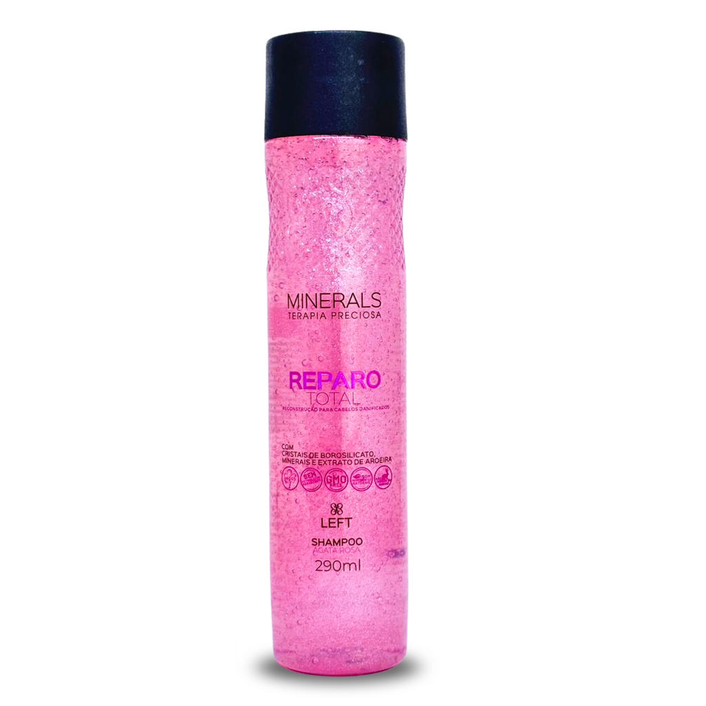 Kit Shampoo + Condicionador Reparo Total Ágata Rosa 2x290ml Cabelos Danificados