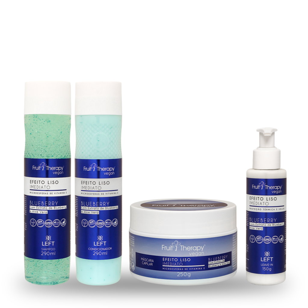 Kit Fruit Therapy Blueberry Efeito Liso Imediato c/ 4 Produtos + Brinde