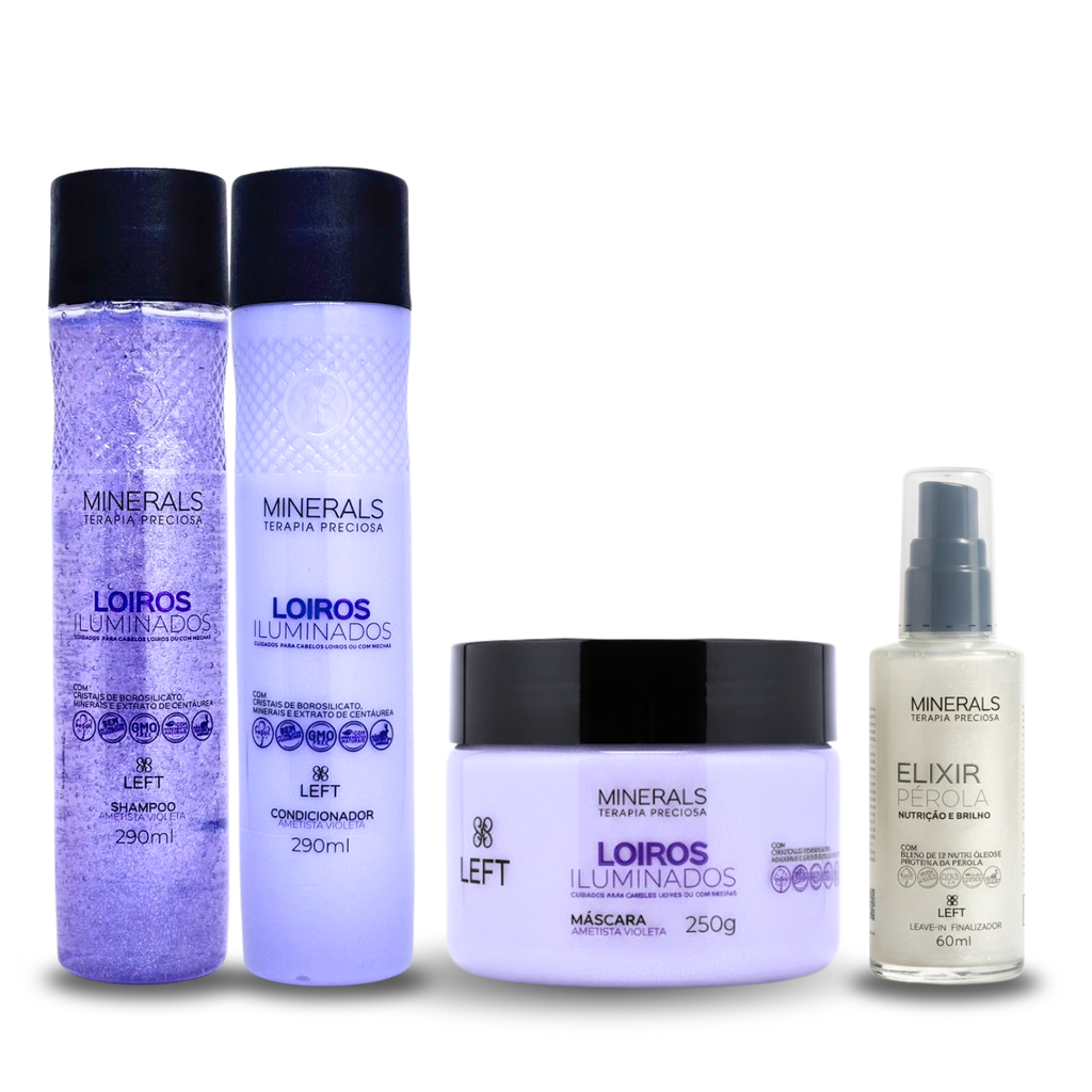Kit Ametista Violeta Loiros Iluminados c/ 4 Produtos + Brinde