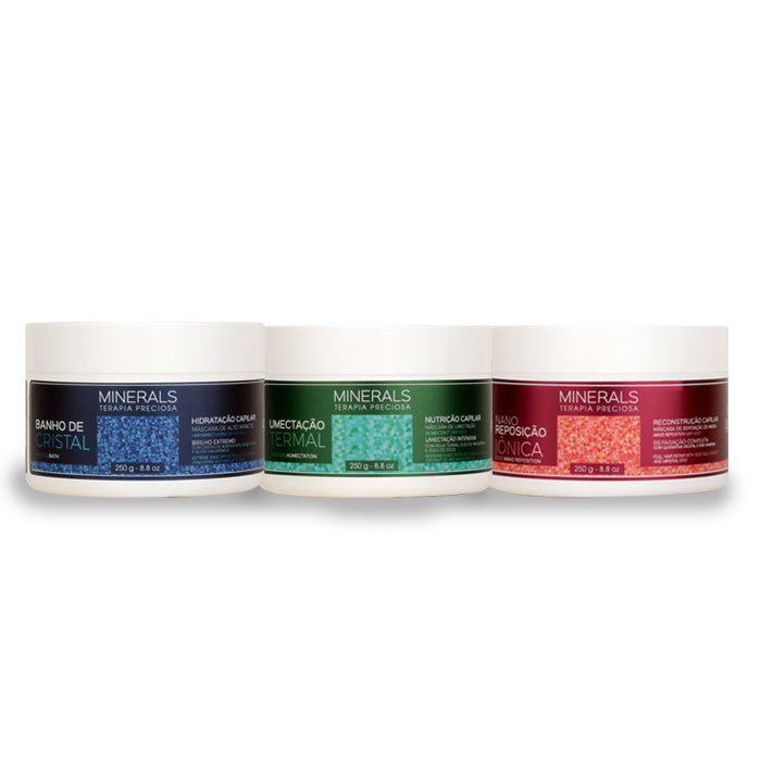 Cronograma Capilar Precioso Máscaras Minerals (3x250g)