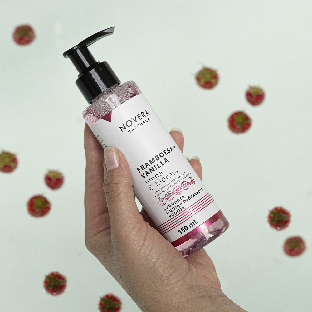 Kit Corporal Novera Naturals Framboesa + Vanilla - 4 itens