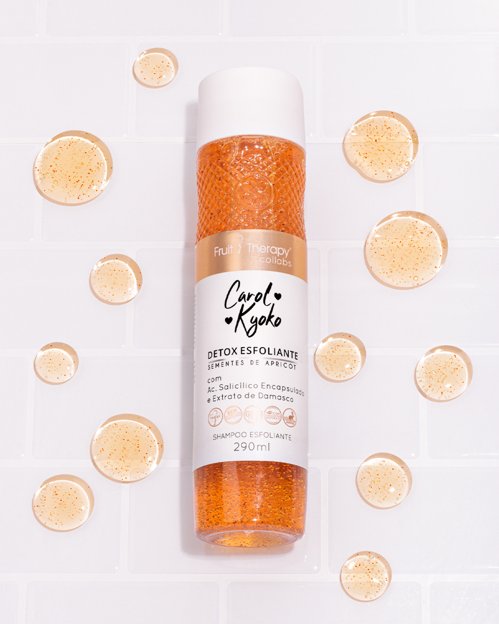 Kit Vitra Protect  c/ 4 itens + Shampoo Detox Esfoliante 290ml  | Fruit Therapy Collabs Carol Kyoko