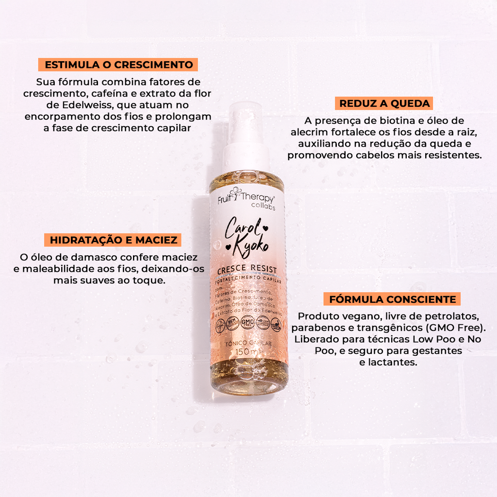 Tônico Capilar Cresce Resist Carol Kyoko - 150 ML