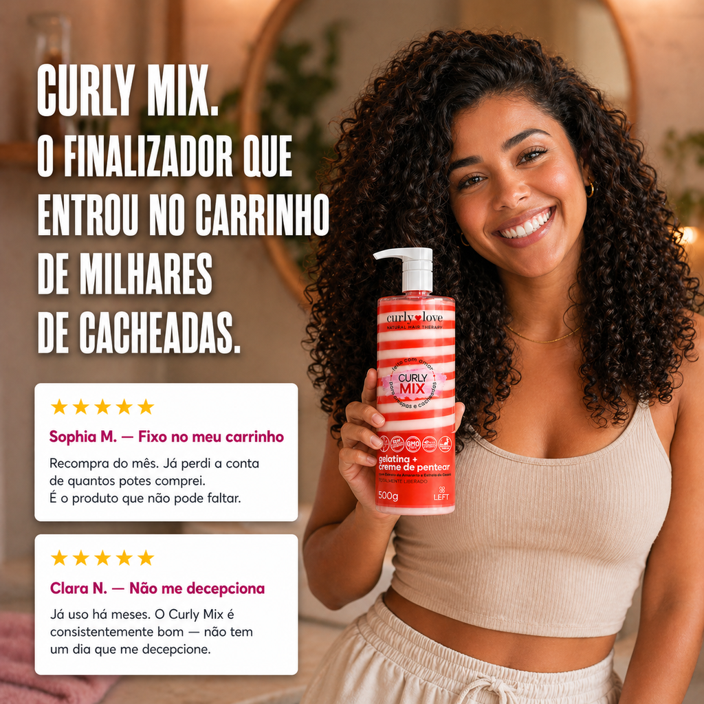 Curly Mix Gelatina + Creme de Pentear 500g - Curly Love
