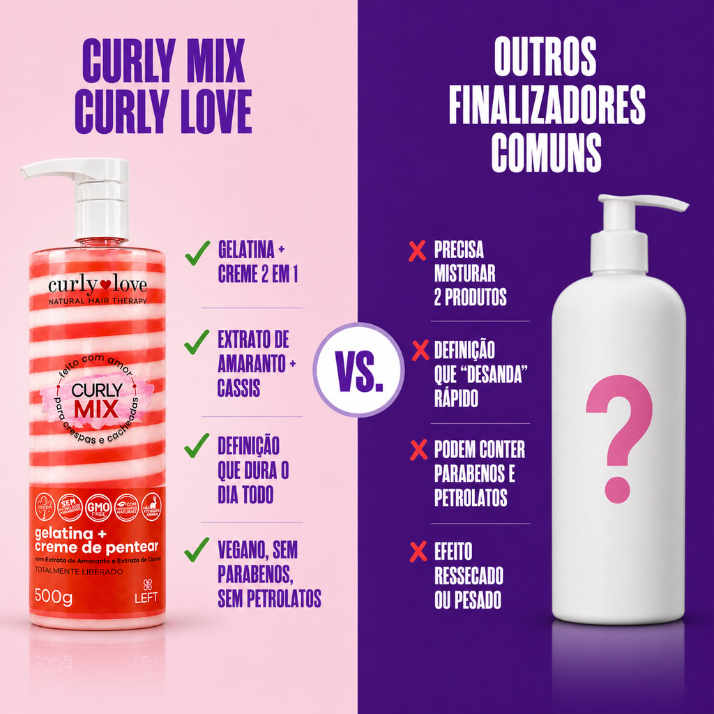 Curly Mix Gelatina + Creme de Pentear 500g - Curly Love