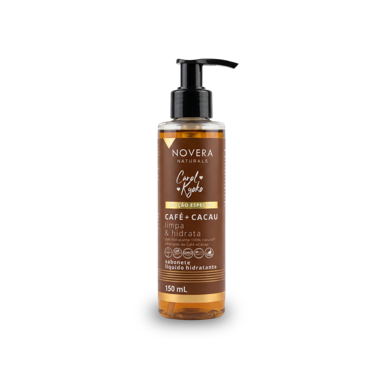 Sabonete Líquido hidratante Café + Cacau Carol Kyoko 150 ml