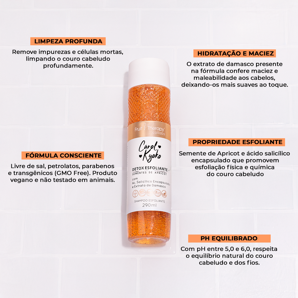 Shampoo Detox Esfoliante Carol Kyoko - 290 ML