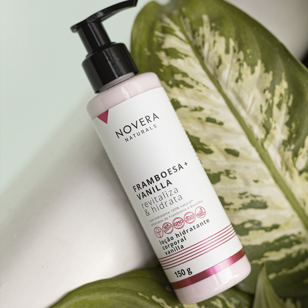 Kit Corporal Novera Naturals Framboesa + Vanilla - 4 itens