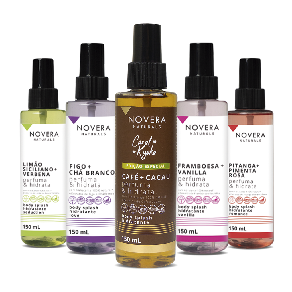 Kit Body Splash Novera Naturals (5 itens X 150mL)