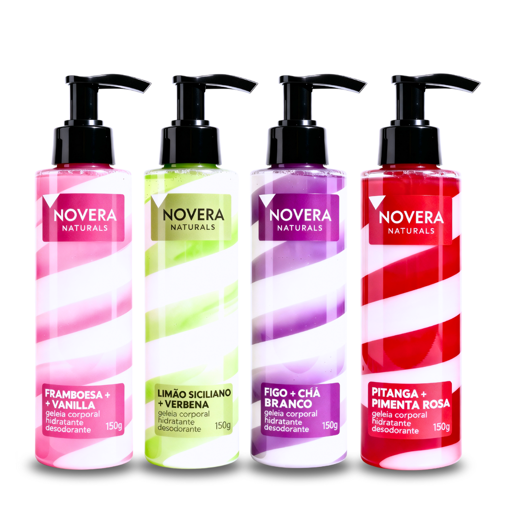 Kit Geléia Corporal Hidratante | Novera Naturals - c/4 Itens