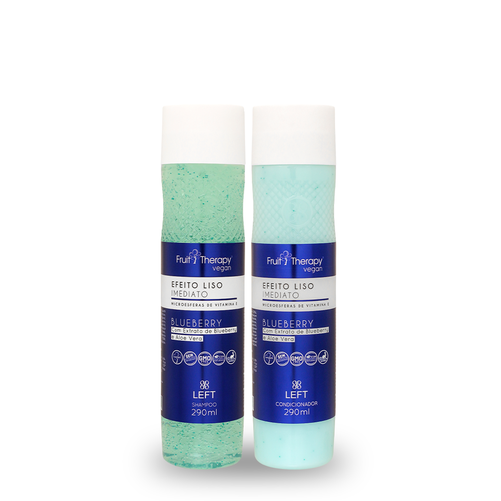 Kit Shampoo + Condicionador Efeito Liso Imediato Blueberry e Aloe Vera  2x290ml
