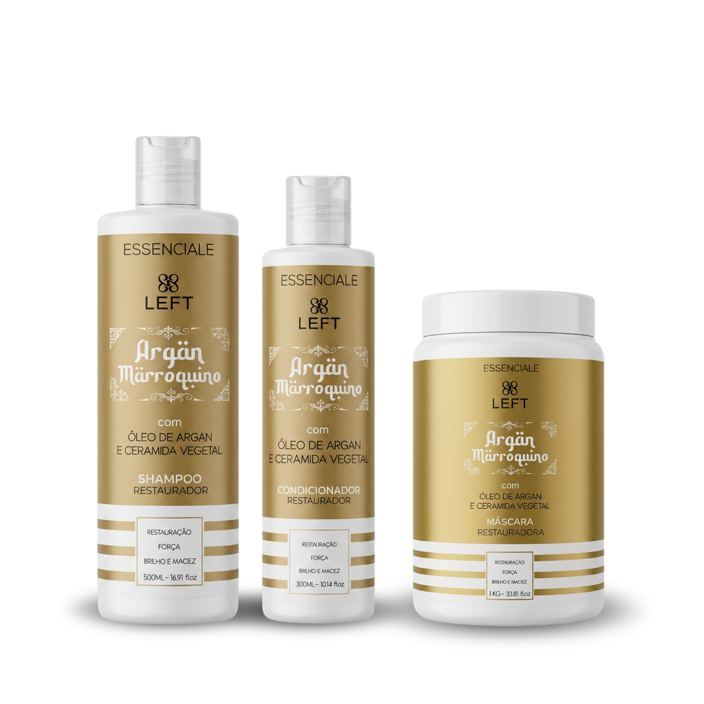 Mini Pack de Tratamento Argan Marroquino Essenciale (3 itens)