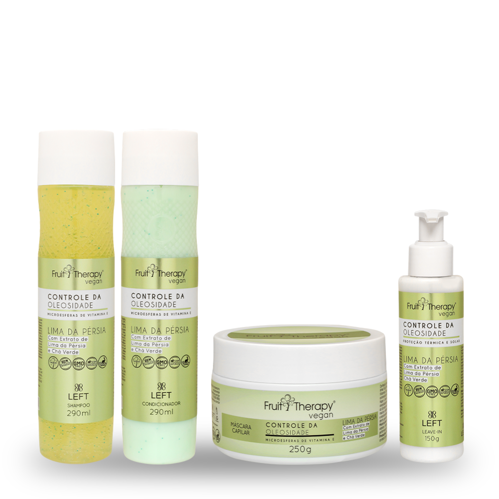 Kit Home Care Controle da Oleosidade Lima da Pérsia e Chá Verde Fruit Therapy Vegan (4 itens)