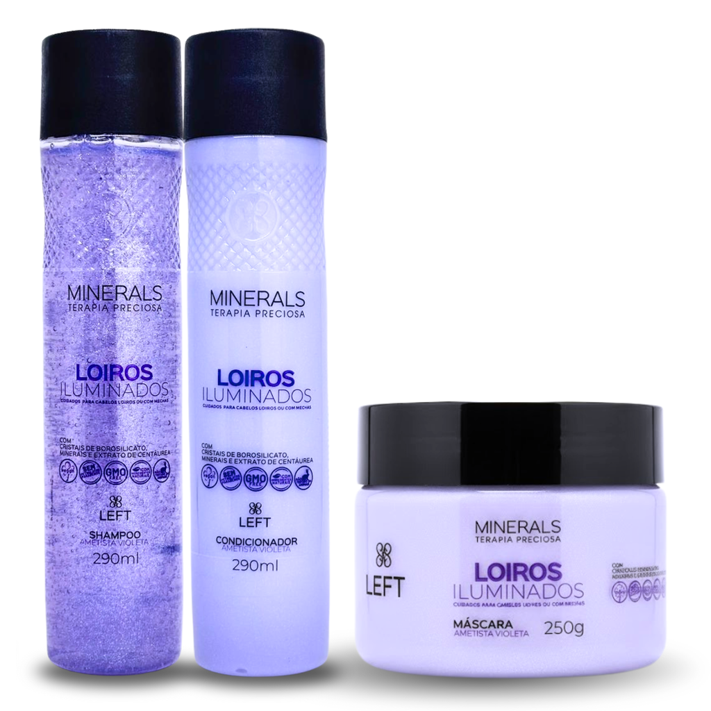 Kit Loiros Iluminados Ametista Violeta | Minerals - c/3 Itens