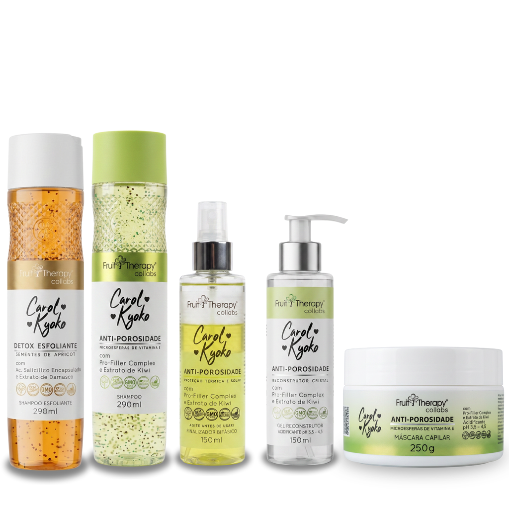 Kit Anti-Porosidade 4 itens+ Detox Esfoliante | Fruit Therapy Collabs Carol Kyoko