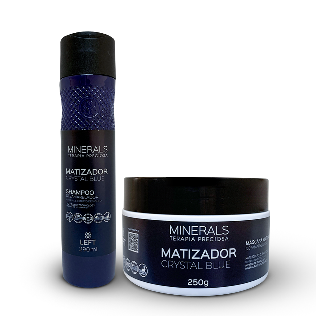 Kit Matizador Crystal Blue | Minerals Shampoo 290ml + Máscara 250g