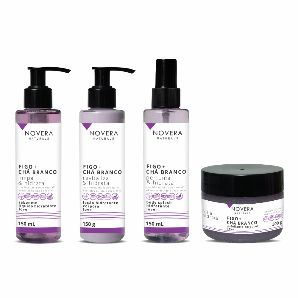 Kit Corporal Novera Naturals Figo + Chá Branco - 4 itens