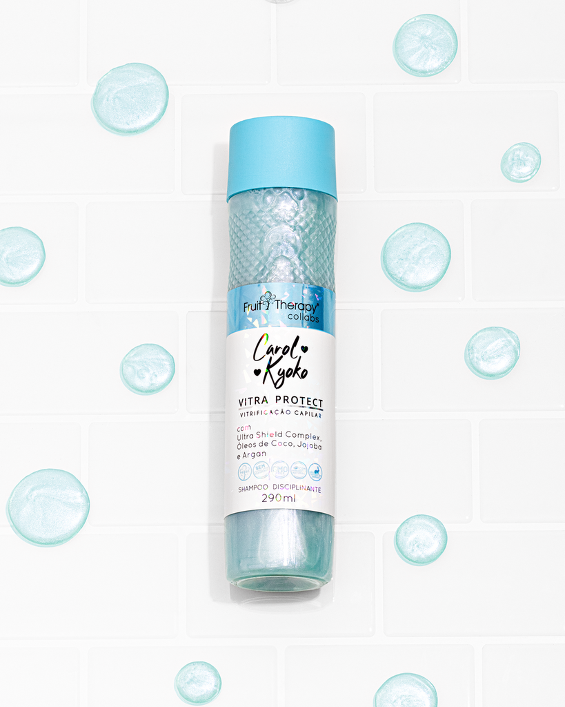 Kit Vitra Protect  c/ 4 itens + Shampoo Detox Esfoliante 290ml  | Fruit Therapy Collabs Carol Kyoko