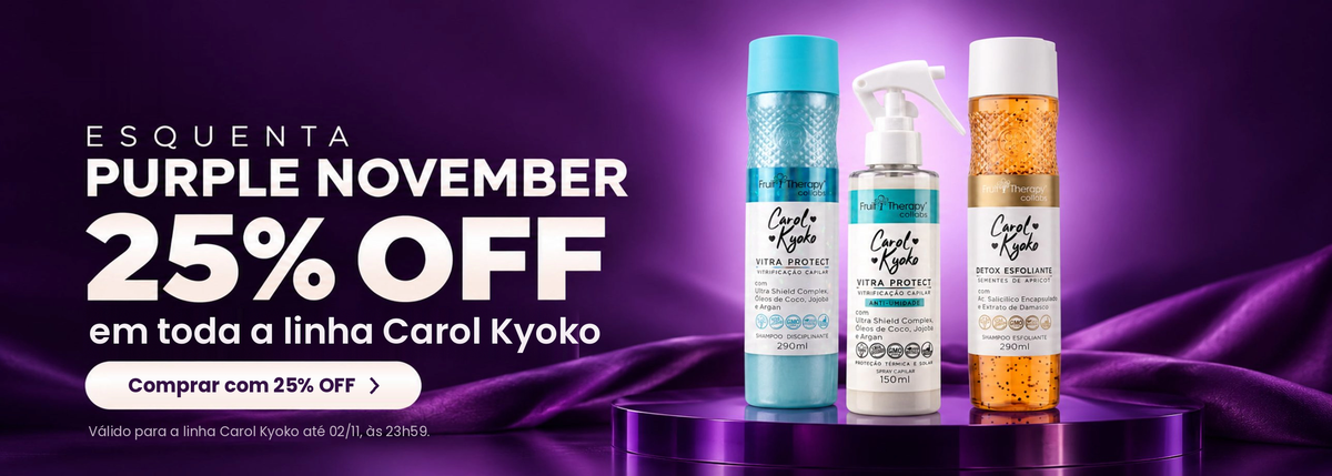 Esquenta Purple November: 25% OFF em toda a linha Carol Kyoko
