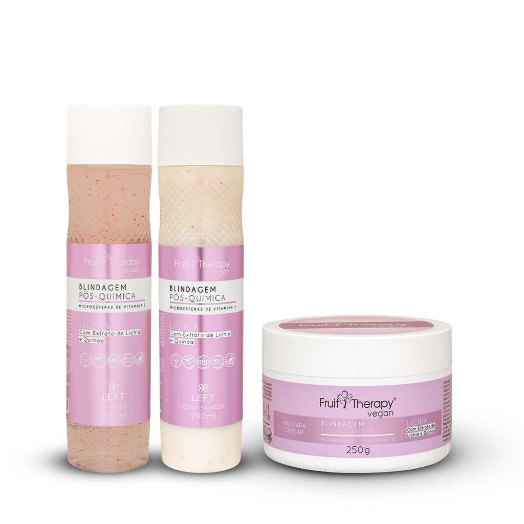 Kit Fruit Therapy Lichia Blindagem Pós-Química c/ 3 Produtos